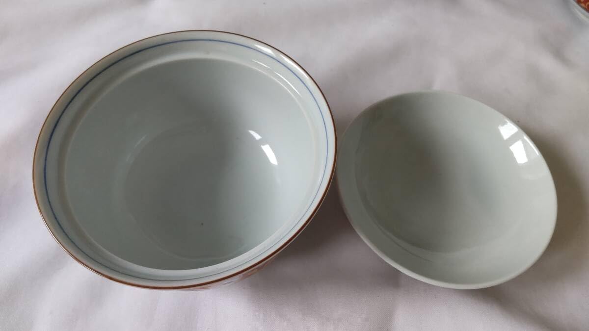 醍醐窯　蓋付きどんぶり揃　5客　丼ぶり　蓋付き碗　色絵　金彩古伊万里　和食器 醍醐窯 蓋付きどんぶり揃 5客 丼ぶり 蓋付き碗 色絵 金彩古